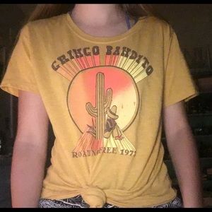 Trendy Cute Yellow Graphic Tee Shirt